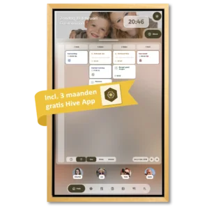 Digitale familieplanner scherm beuken