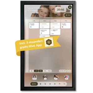 Digitale familieplanner scherm zwart