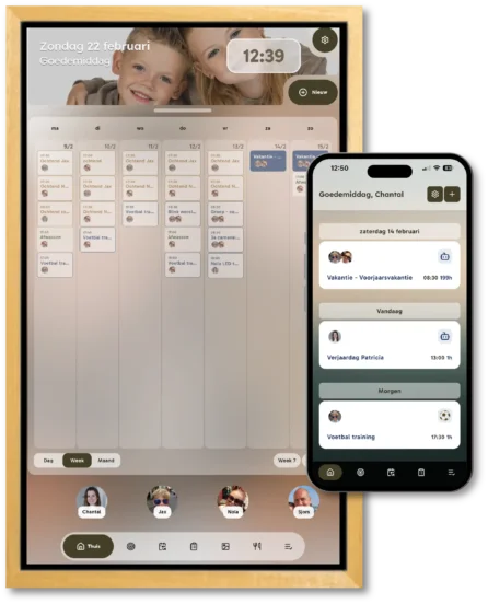 Digital family planner afspraken bijhouden