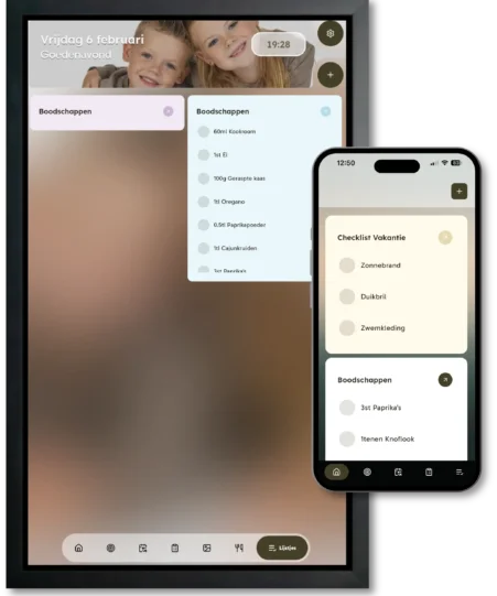 Digitale familieplanner lijstjes
