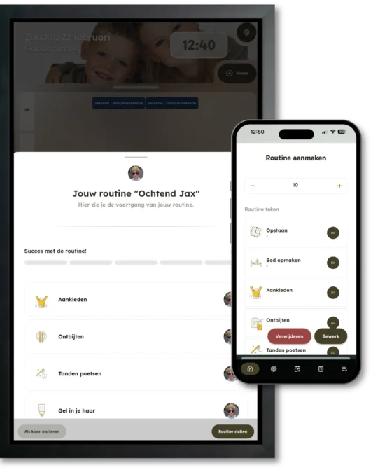 Hive familieplanner routines afvinken Hive familieplanner routines afvinken