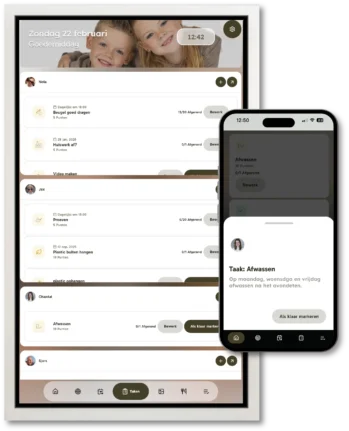 Digitale familieplanner taken verdelen