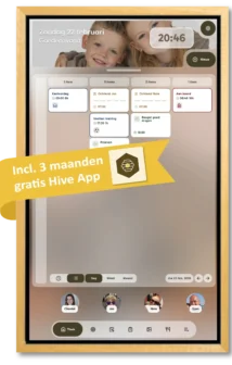 Digitale familieplanner scherm beuken