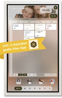 Digitale familieplanner scherm wit