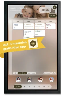 Digitale familieplanner scherm zwart