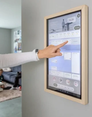 iemand wijst iets aan op de Hive Falimy Planner